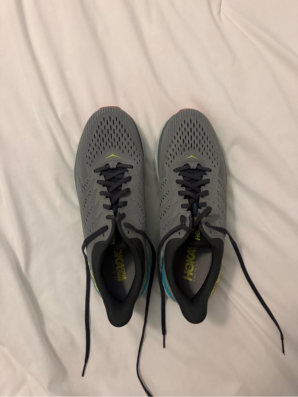 BRAND NEW: Hoka One One Men's Clifton 7 Sneaker- Gray - Picture 6 of 12